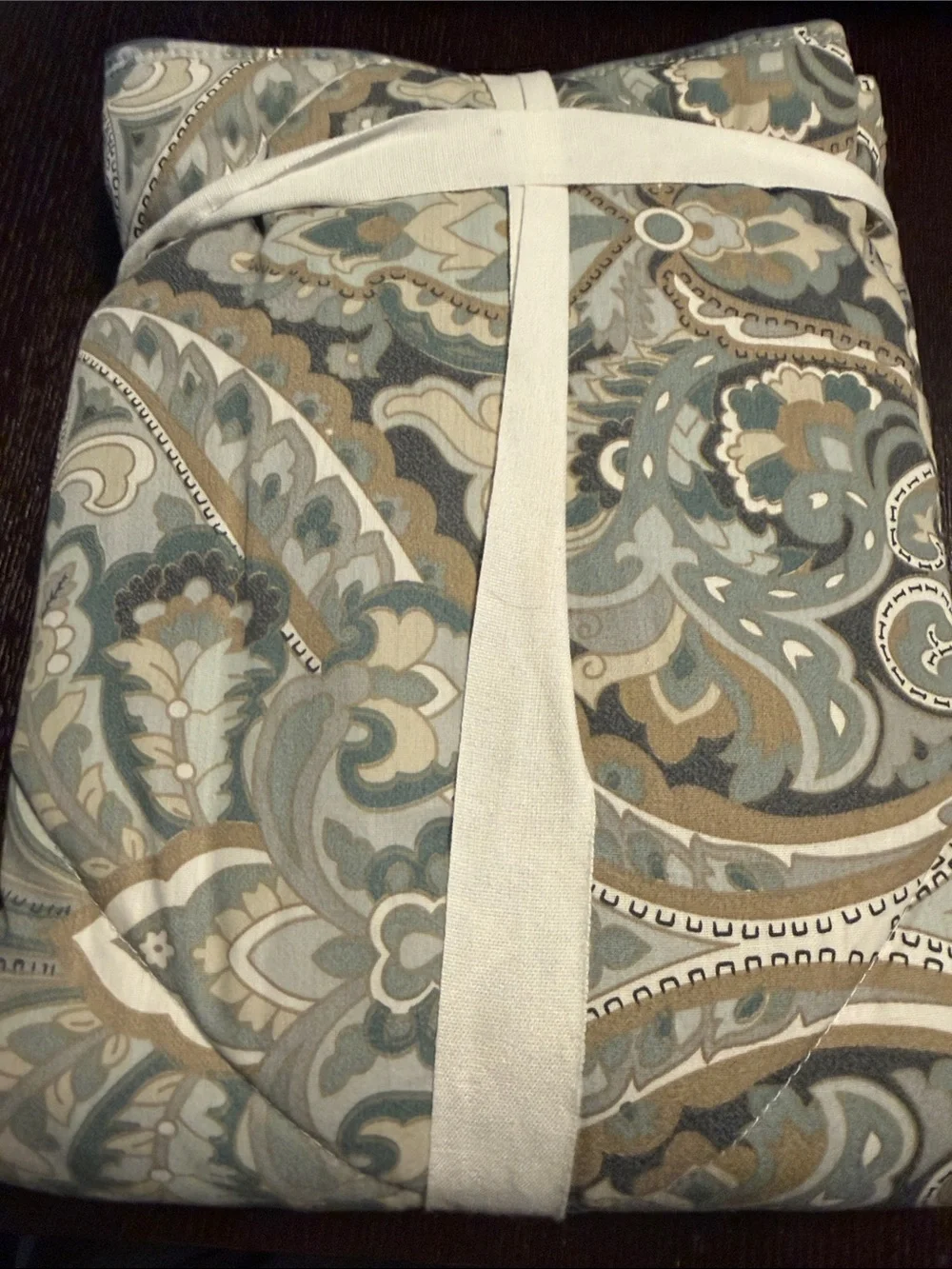 Pottery Barn Mackenna Paisley King Sham Percale 300 Thread Count 36” x 20”